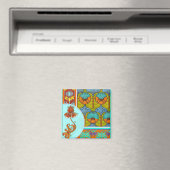 Jugendstil florale Vintage Blume viktorianisch Magnet (In Situ (Geschirrspüler))