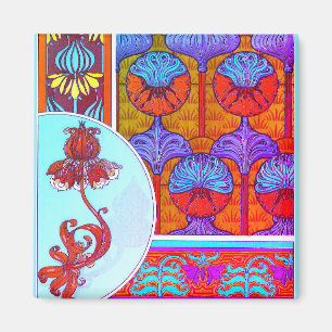 Jugendstil florale Vintage Blume viktorianisch Magnet