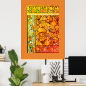 Jugendstil floraler Gourmet Vintager Fall Poster (Heimbüro)