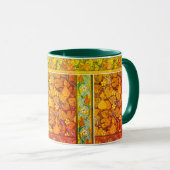 Jugendstil florales Gourmet elegantes fallorange g Tasse (VorderseiteRechts)