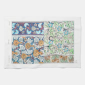 Jugendstil florales Gourmet Vintage Textilkunst Geschirrtuch (Horizontal)