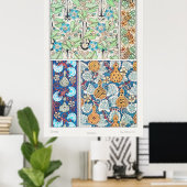 Jugendstil florales Gourmet Vintage Textilkunst Poster (Heimbüro)