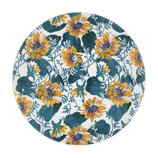 Jugendstil, florales Muster. Schneidebrett (Vorderseite)