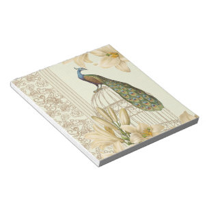 Jugendstil französische Lilie Vintage-Vogelkäfig P Notizblock