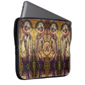 Jugendstil-Frau elegante Werbung Laptopschutzhülle (Vorne Rechts)