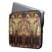 Jugendstil-Frau elegante Werbung Laptopschutzhülle (Vorderseite Links)