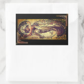 Jugendstil-Frau elegante Werbung Rechteckiger Aufkleber (Tasche)