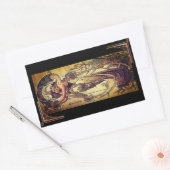 Jugendstil-Frau elegante Werbung Rechteckiger Aufkleber (Umschlag)