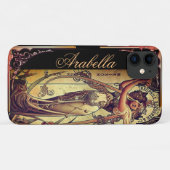 Jugendstil Frau elegante Werbung Scharnier Case-Mate iPhone Hülle (Rückseite (Horizontal))