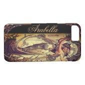 Jugendstil Frau elegante Werbung Scharnier Case-Mate iPhone Hülle (Rückseite (Horizontal))