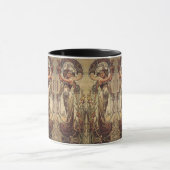 Jugendstil Frau elegante Werbung Scharnier Tasse (Zentrum)