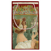 Jugendstil-Frau Französisch Art henri livemont Kleine Geschenktüte (Rückseite)