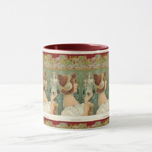 Jugendstil-Frau Französisch Art henri livemont Tasse (Zentrum)