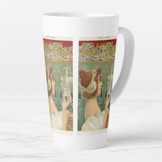 Jugendstil-Frau Französische Kunst henri livemont Milchtasse (Rechte Ecke)