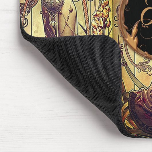 Jugendstil-Frau Hingre-Werbung Mousepad (Ecke)