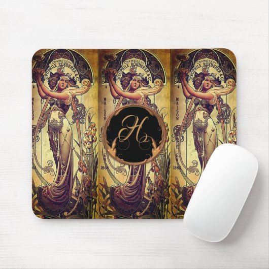 Jugendstil-Frau Hingre-Werbung Mousepad (Mit Mouse)