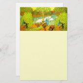 Jugendstil-Friedhöfe und Schwäne Briefpapier (Vorne/Hinten)