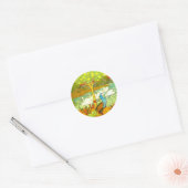 Jugendstil-Friedhöfe und Schwäne Runder Aufkleber (Umschlag)