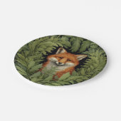 Jugendstil-Fuchs im Wald Pappteller (Schrägansicht)