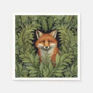 Jugendstil-Fuchs im Wald Serviette