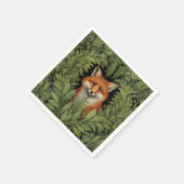Jugendstil-Fuchs im Wald Serviette (Ecke)