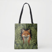Jugendstil-Fuchs im Wald Tasche (Vorderseite)