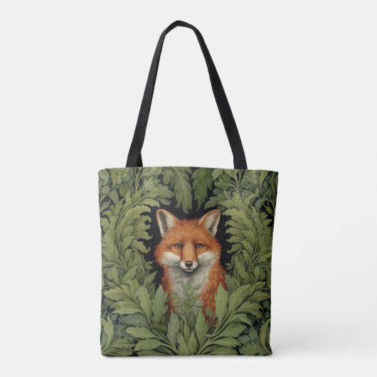 Jugendstil-Fuchs im Wald Tasche (Rückseite)