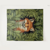 Jugendstil-Fuchs im Wald Wandteppich (Vorderseite (Horizontal))