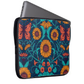Jugendstil-Gänge in blau und gelb Laptopschutzhülle (Vorne Rechts)
