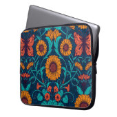 Jugendstil-Gänge in blau und gelb Laptopschutzhülle (Vorderseite Links)