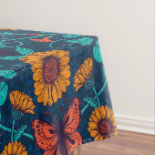 Jugendstil-Gänge in blau und gelb Tischdecke (Beispiel)