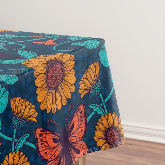 Jugendstil-Gänge in blau und gelb Tischdecke (Beispiel)