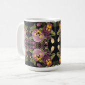 Jugendstil-Garten der Stiefmütterchen Kaffeetasse (Vorderseite Links)