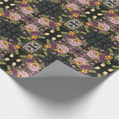 Jugendstil-Garten der Stiefmütterchen Vintage Geschenkpapier (Ecke)
