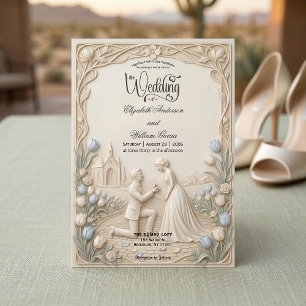 Jugendstil-Gartenprojekt Traditionelle Hochzeit Einladung