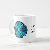 Jugendstil Gebo Rune Tasse - GENEROSITÄT! (Vorderseite Links)