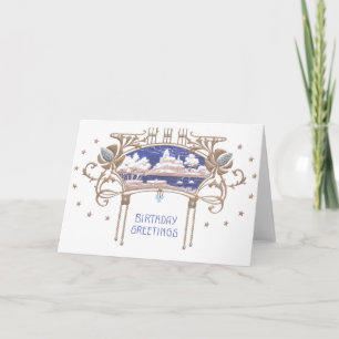 Jugendstil Geburtstag Karte
