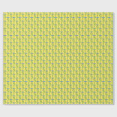 Jugendstil-Gelbe Ipomoea-Tapete Geschenkpapier (Flach)