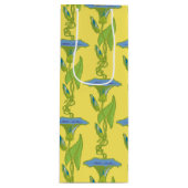 Jugendstil-Gelbe Ipomoea-Tapete Geschenktüte Für Weinflaschen (Vorderseite)
