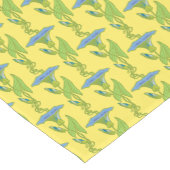 Jugendstil-Gelbe Ipomoea-Tapete Kurzer Tischläufer (Ecke)