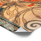Jugendstil-Gemälde des Sommers von Alphonse Mucha Poster (Ecke)