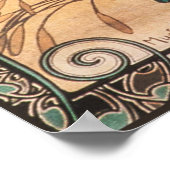 Jugendstil-Gemälde des Sommers von Alphonse Mucha Poster (Ecke)