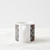 Jugendstil geometrisch Vintages Muster Espressotasse (Rückseite)