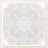 Jugendstil geometrisch Vintages Muster Glasuntersetzer (Rückseite)