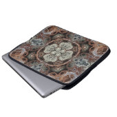 Jugendstil geometrisch Vintages Muster Laptopschutzhülle (Vorne Knopf)