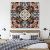 Jugendstil geometrisch Vintages Muster Leinwanddruck (Insitu (Schlafzimmer))