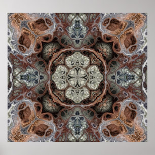 Jugendstil geometrisch Vintages Muster Poster