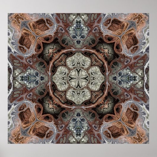 Jugendstil geometrisch Vintages Muster Poster (Vorne)
