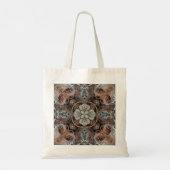 Jugendstil geometrisch Vintages Muster Tragetasche (Rückseite)