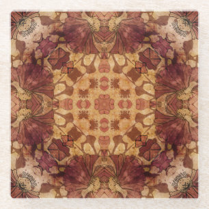 Jugendstil geometrisch, Ziermuster. Glasuntersetzer